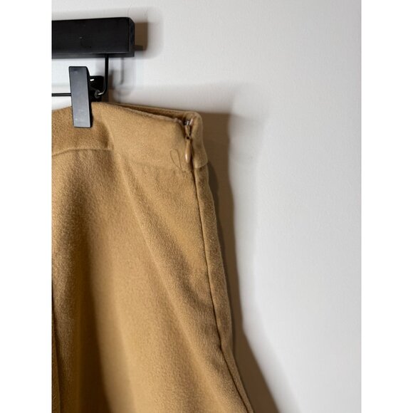 SHEIN Curve Flare Skirt Tan A Line Mini Soft Academia Old Money Size 2XL - Picture 7 of 7